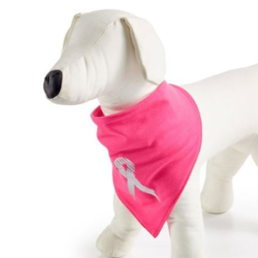 Ideology Breast Cancer Knit Ribbon Dog Bandana